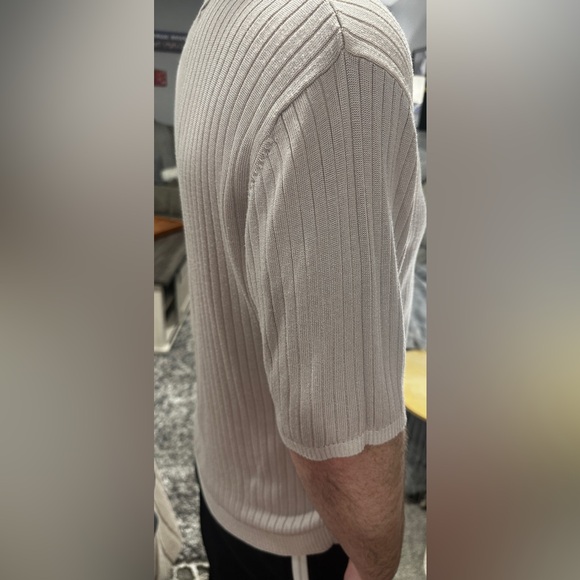 John Henry Ribbed-Knit Collared Polo Shirt - Picture 3 of 9